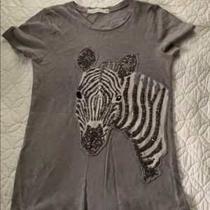J.crew zebra Tshirt size medium